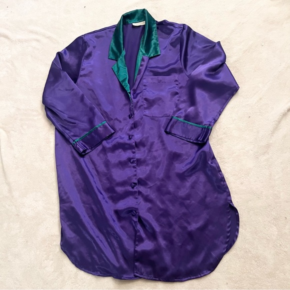 Victoria's Secret Other - Victoria’s Secret Gold Label Nightshirt Purple/Green